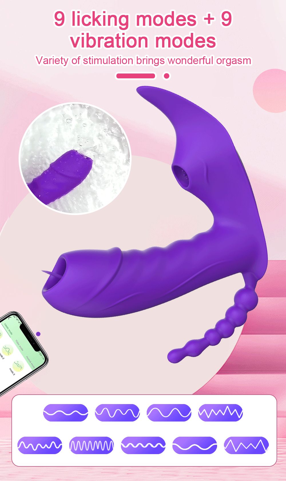 Women Vibrator with sucking function