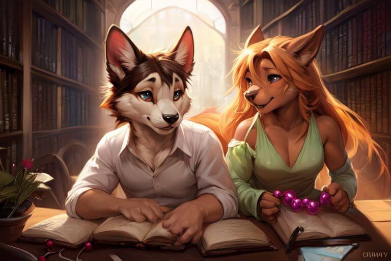 a sexy couple is studying anal beads in a laboratory