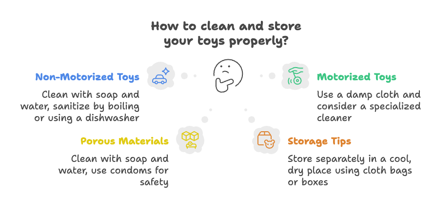 How to clean and store your toys properly?