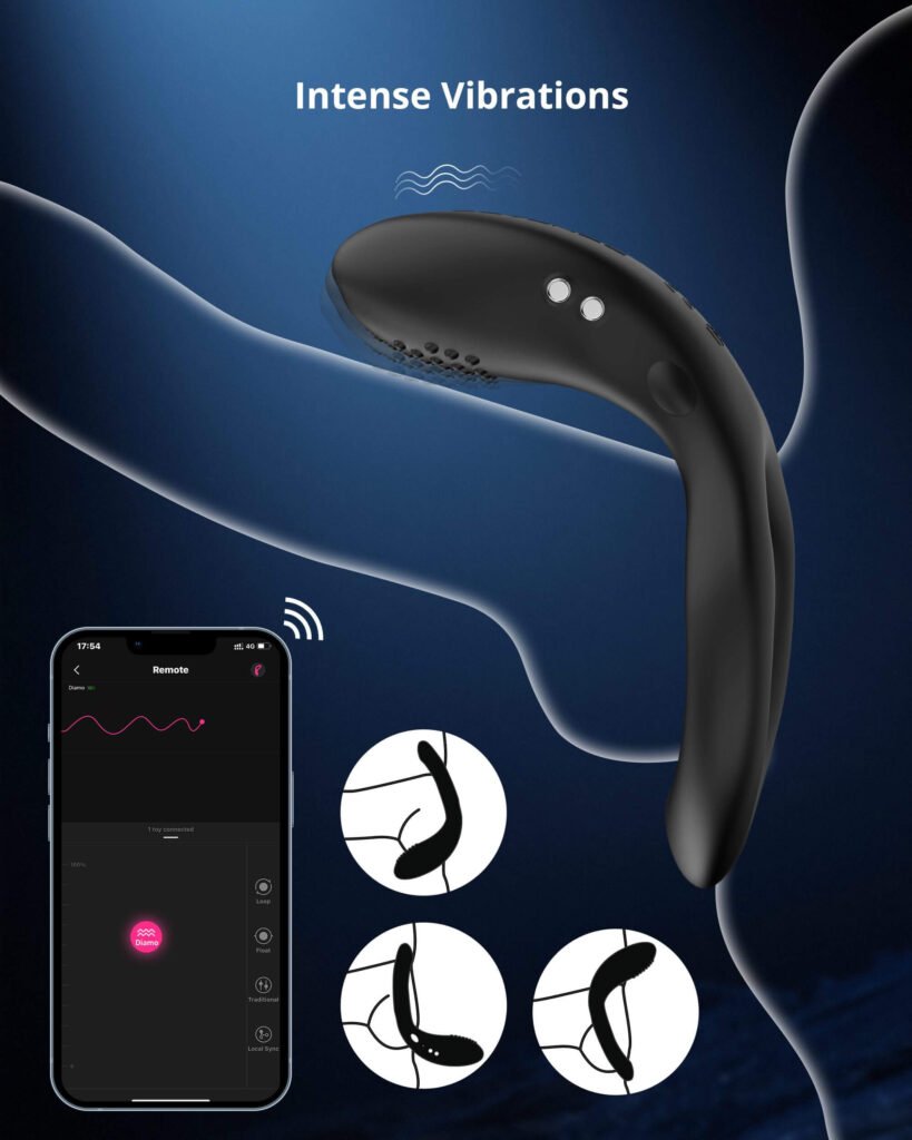 a smartphone app interface showing long-distance control features