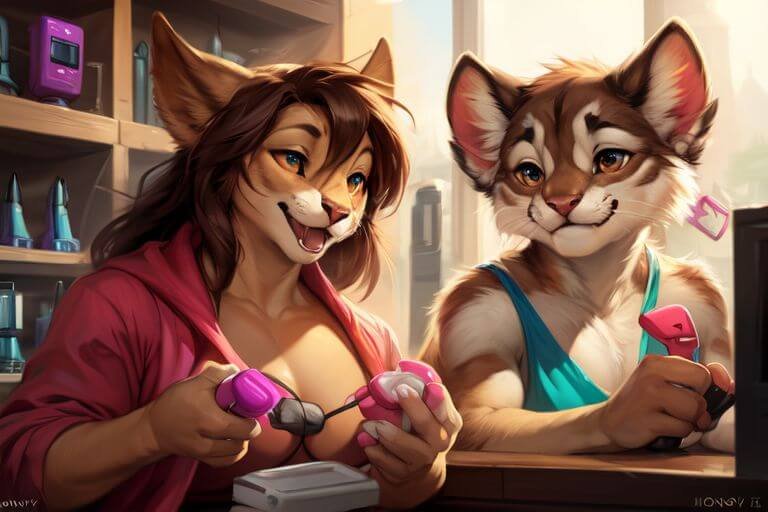 a sexy couple in a sex toy store is choosing app control male vibrators happily