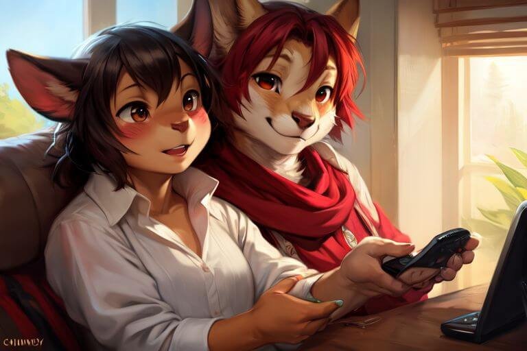 a well dressed couple is playing remote control vibrators