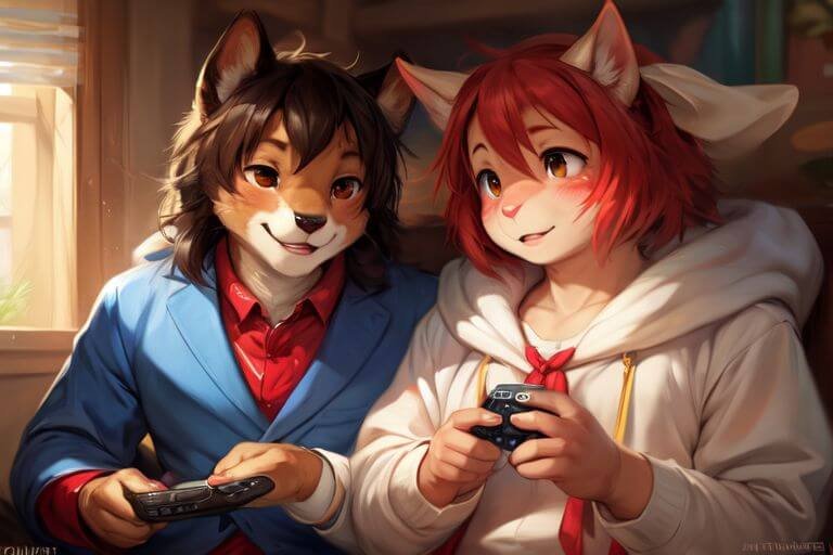 a well dressed couple is playing remote control vibrators