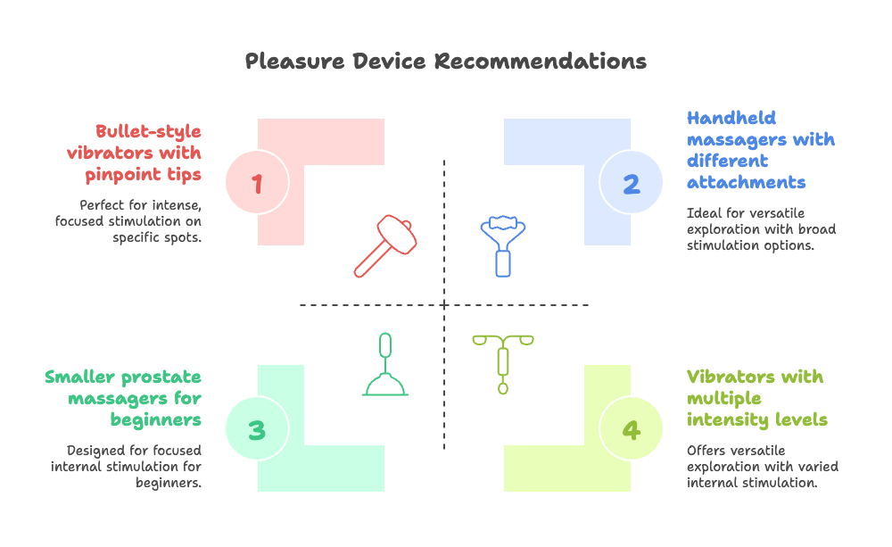 Pleasure Device Recommendations based on sensation